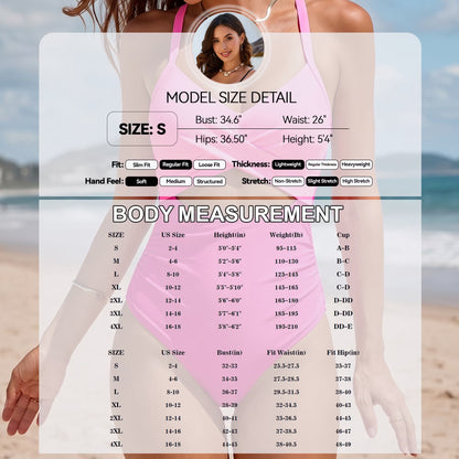 Women'S One Piece Swimsuits Tummy Control Cutout High Waisted Bathing Suit Wrap Tie Back 1 Piece Swimsuit